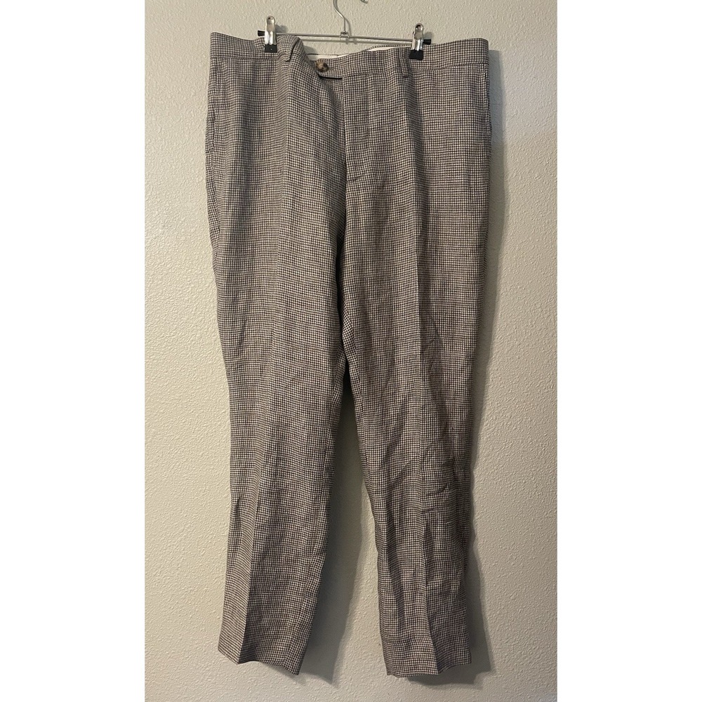 Brunello‎ Cucinelli Trousers Mens 56 (40x32) 100% Linen Tapered Made In Italy